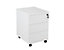 Caisson de bureau à roulettes Zo | 3 tiroirs | HxLxP 585 x 405 x 500 mm | Blanc avec bordure chêne | Novigami